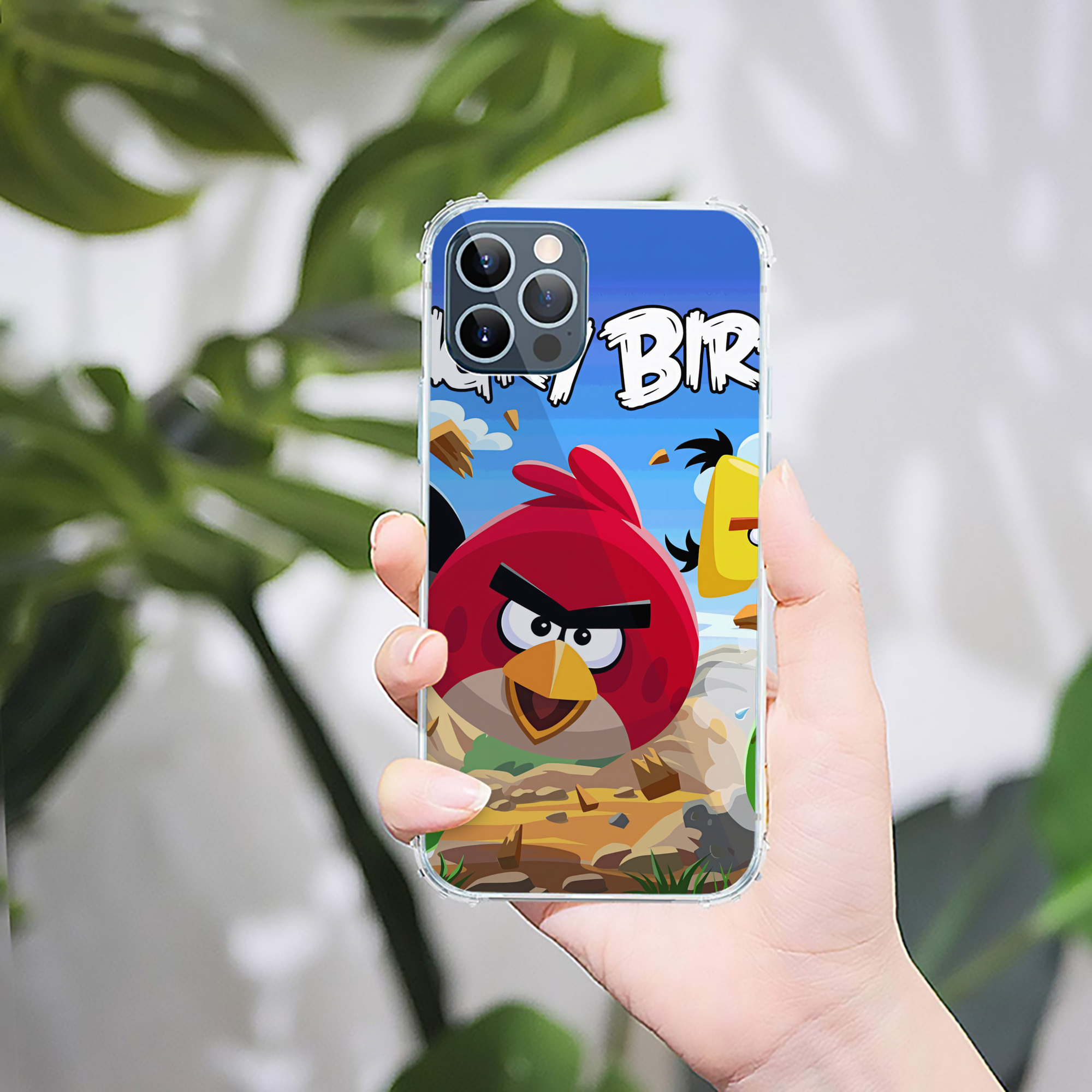 （画像用） Angry Birds アングリーバード 【iPhone 12シリーズ対応】透明スマホケース（クリアソフトケース）
